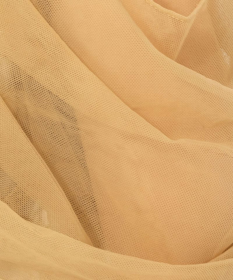 ANDRESD アンドレスド チュールドレープスパンコールドレス イエロー系