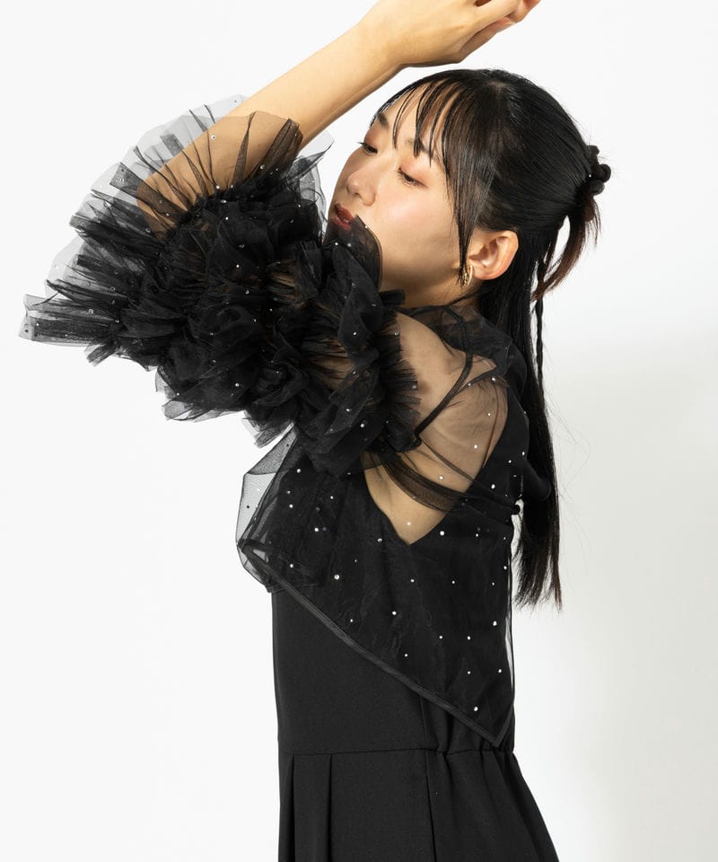 Chico チコ フロントリボンドッキングコンビネゾン ブラック系 | 結婚