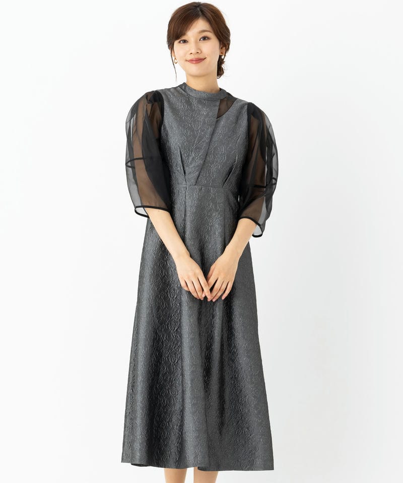 RUIRUE BOUTIQUE ルイルエブティック シアーランタンスリーブふくれ