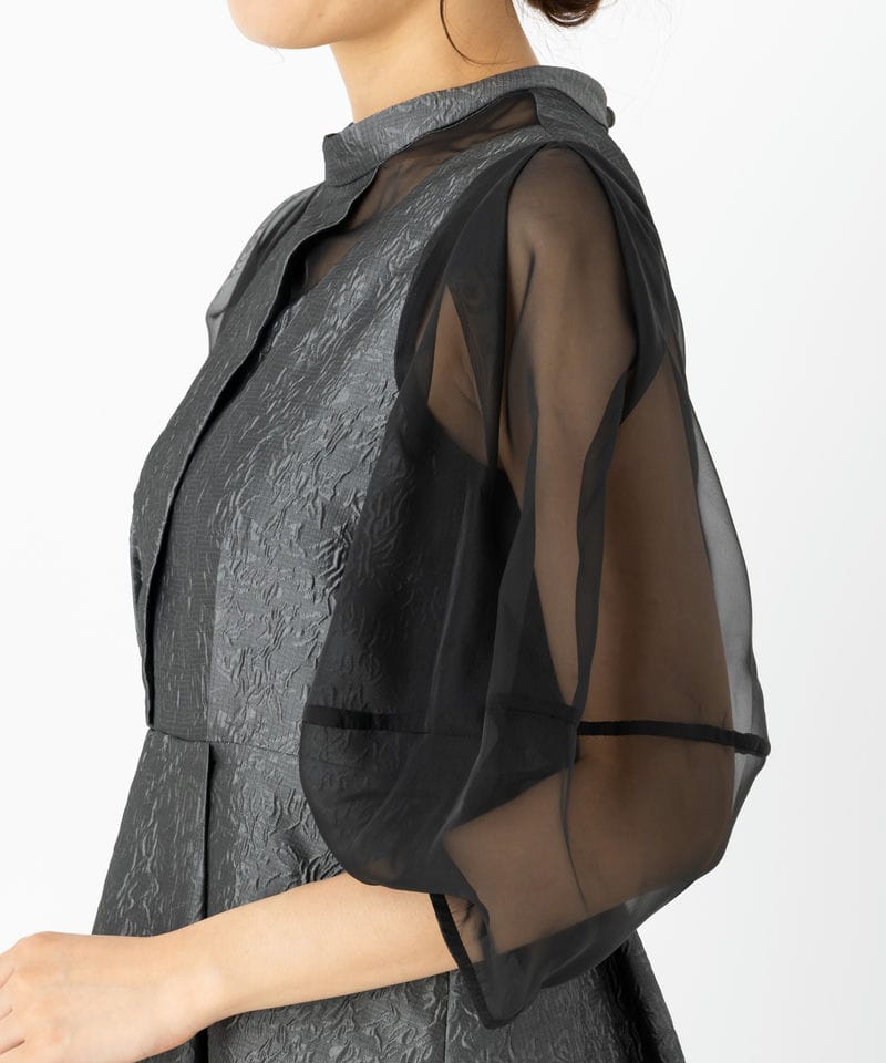 RUIRUE BOUTIQUE ルイルエブティック シアーランタンスリーブふくれ