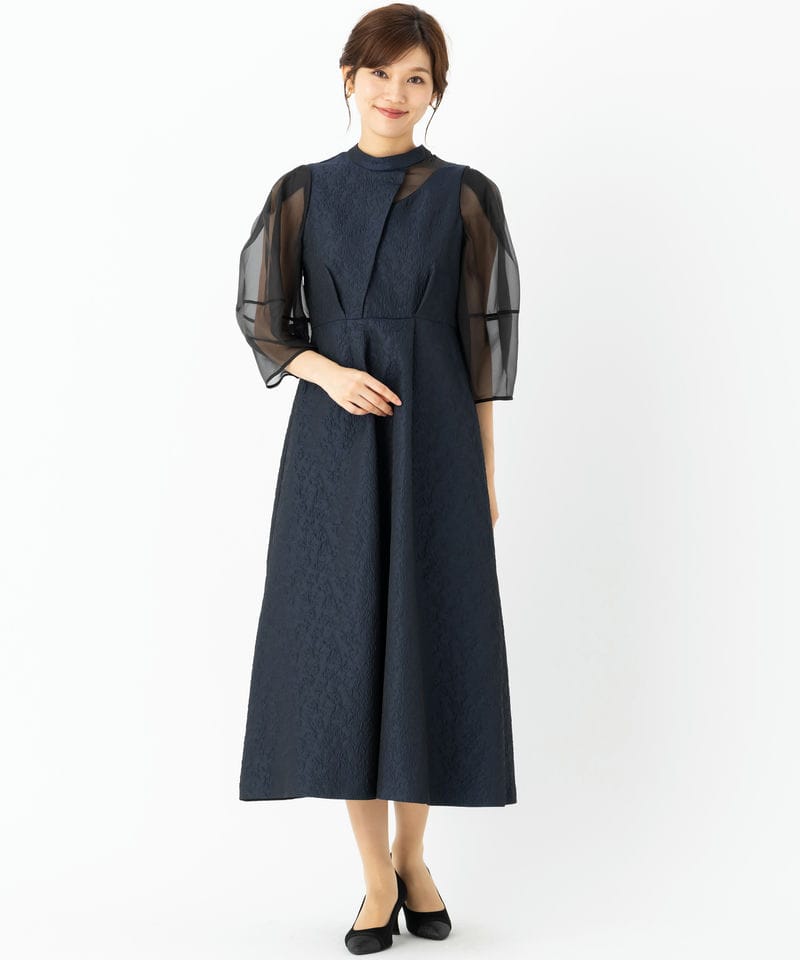 RUIRUE BOUTIQUE ルイルエブティック シアーランタンスリーブふくれ