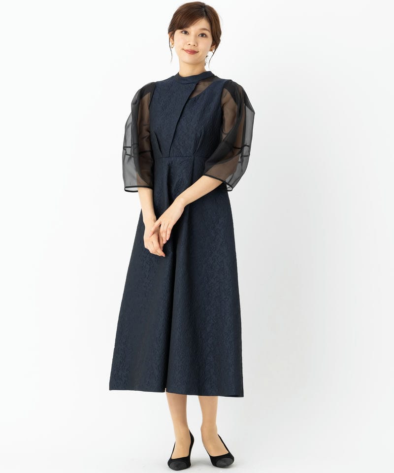 RUIRUE BOUTIQUE ルイルエブティック シアーランタンスリーブふくれ