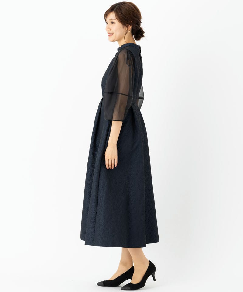 RUIRUE BOUTIQUE ルイルエブティック シアーランタンスリーブふくれ