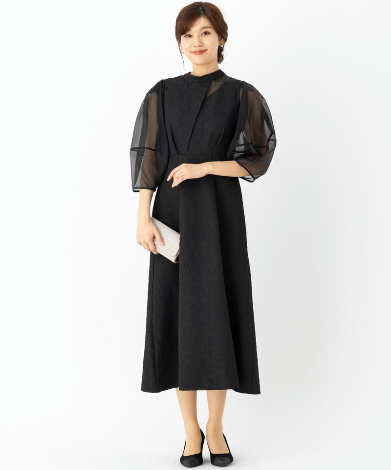 RUIRUE BOUTIQUE ルイルエブティック シアーランタンスリーブふくれ