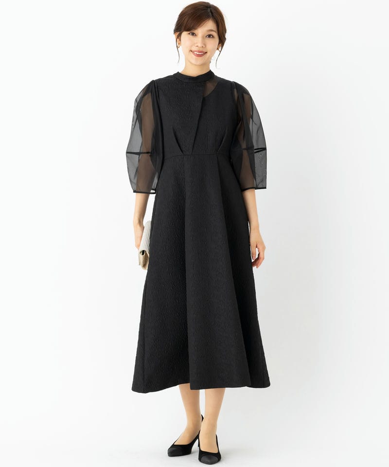 RUIRUE BOUTIQUE ルイルエブティック シアーランタンスリーブふくれ