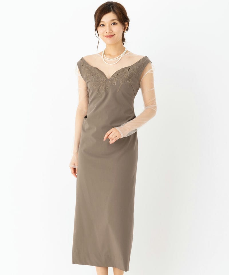 Knuth Marf クヌースマーフ オフショルダーデザインドレス ブラック系