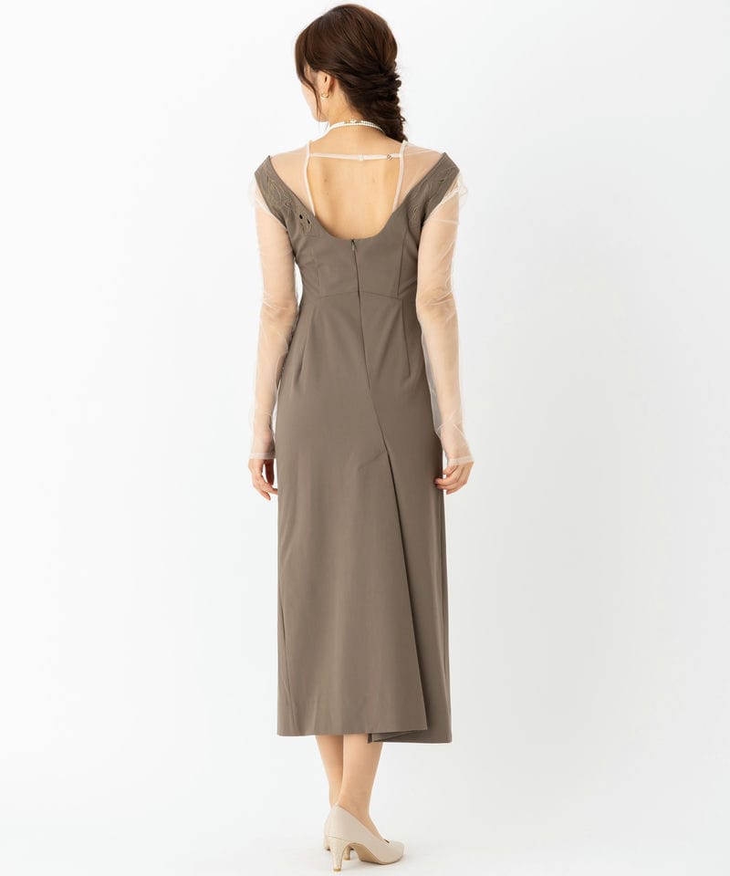 Knuth Marf クヌースマーフ オフショルダーデザインドレス ベージュ系