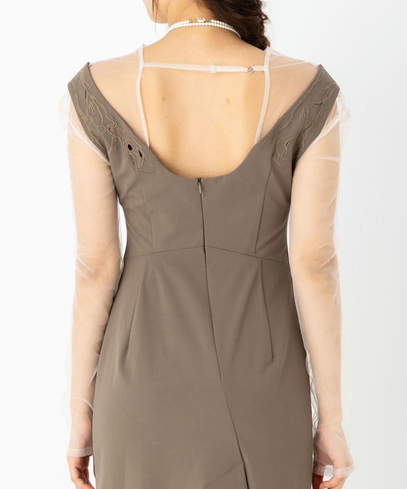 Knuth Marf クヌースマーフ オフショルダーデザインドレス ベージュ系