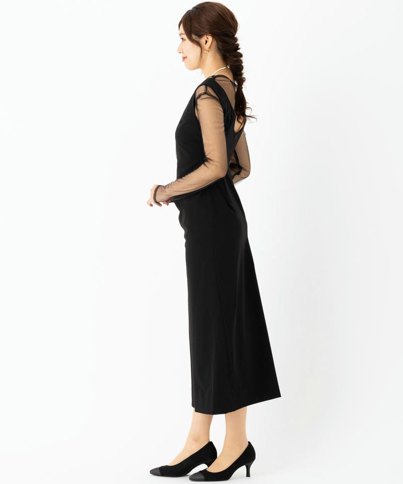 Knuth Marf クヌースマーフ オフショルダーデザインドレス ブラック系