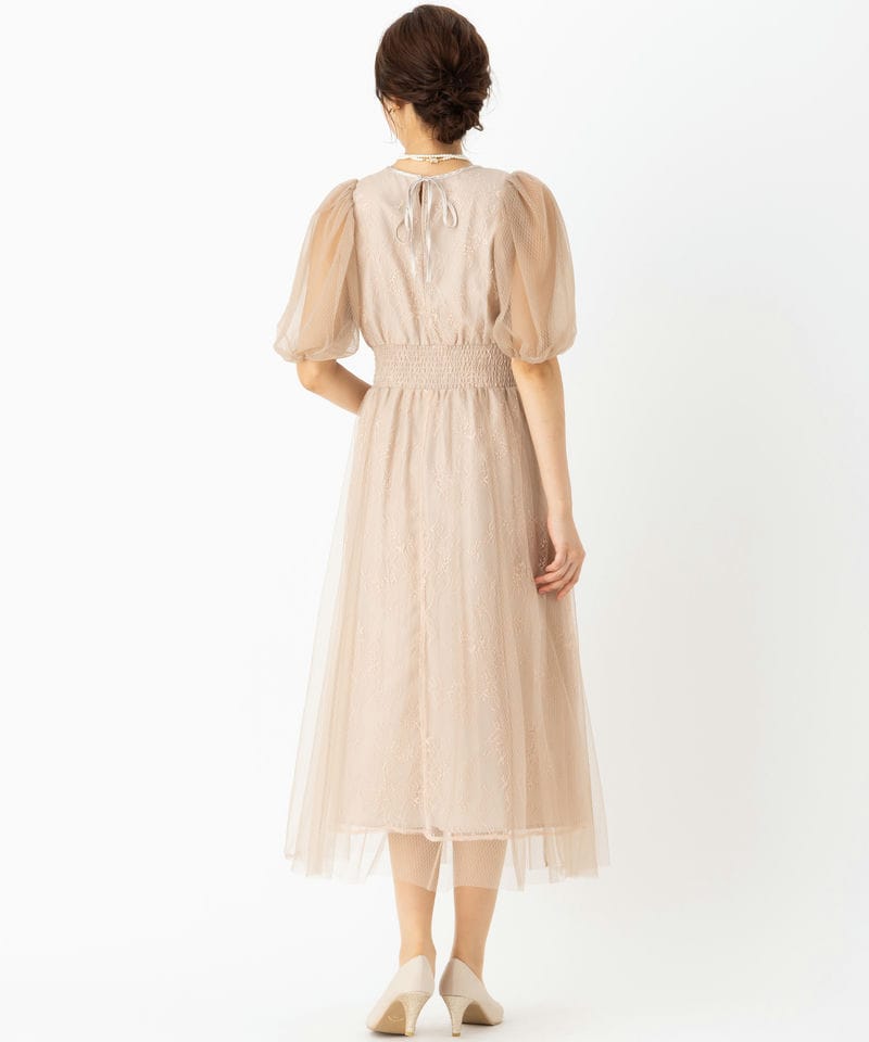 JILL STUART ジルスチュアート チュールレースレイヤードドレス ピンク