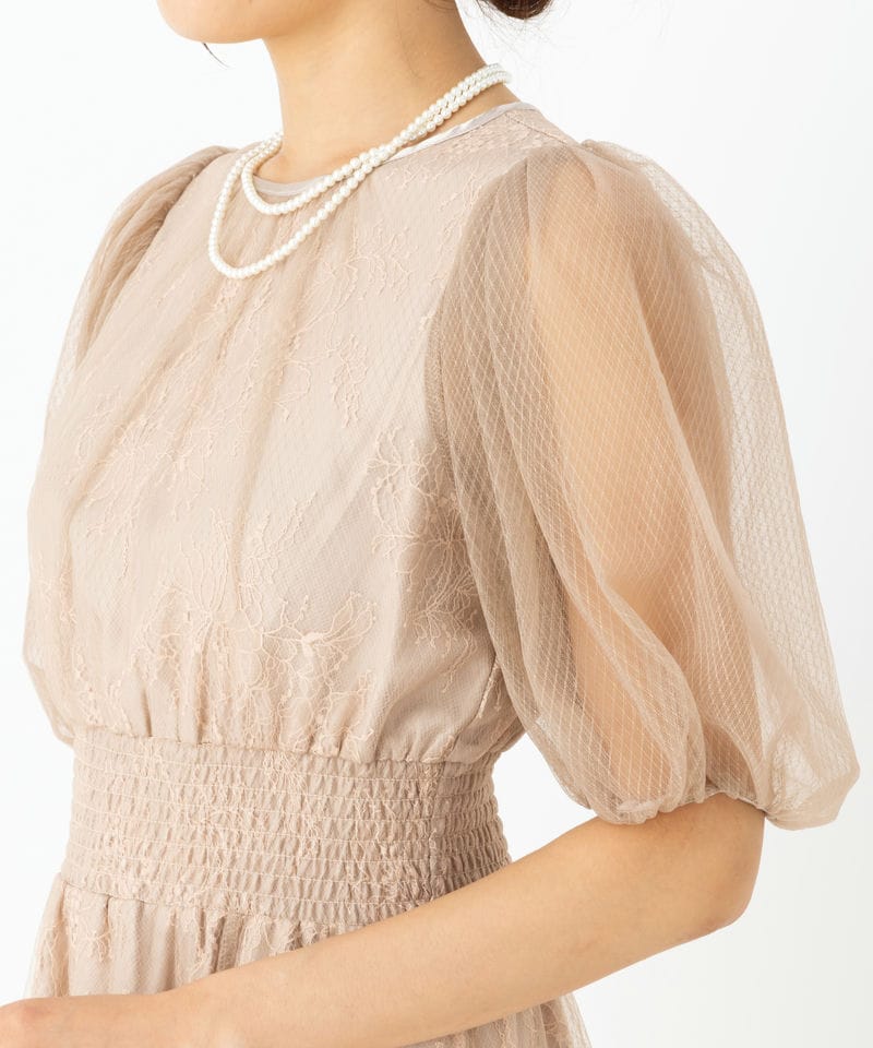 JILL STUART ジルスチュアート チュールレースレイヤードドレス ピンク