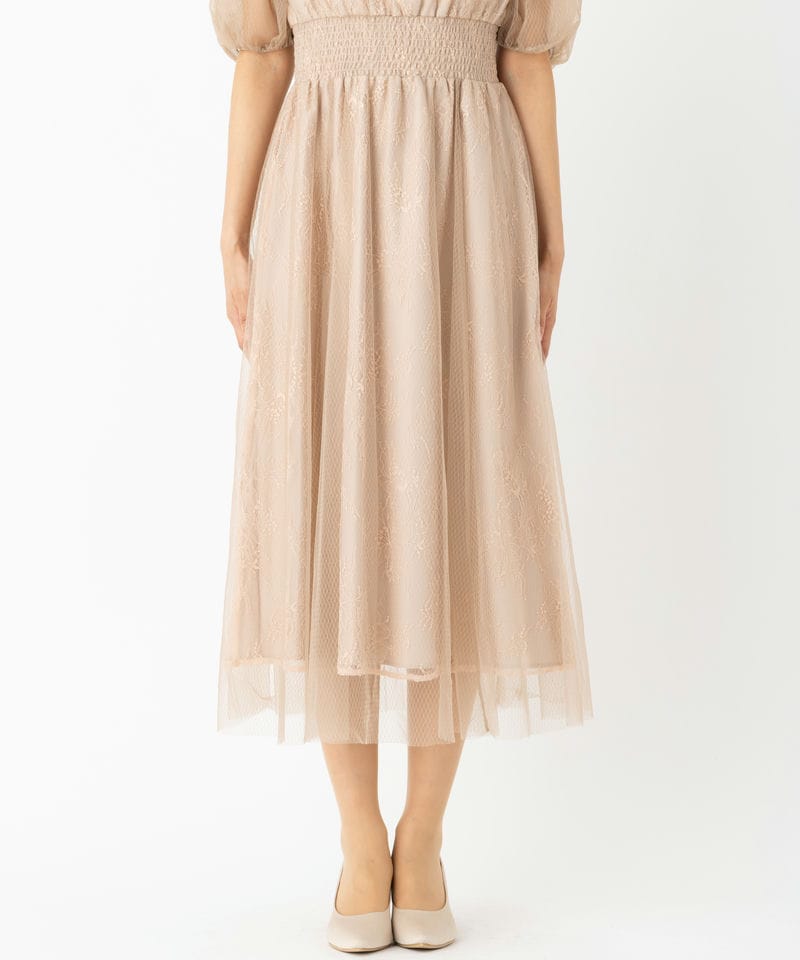 JILL STUART ジルスチュアート チュールレースレイヤードドレス ピンク 