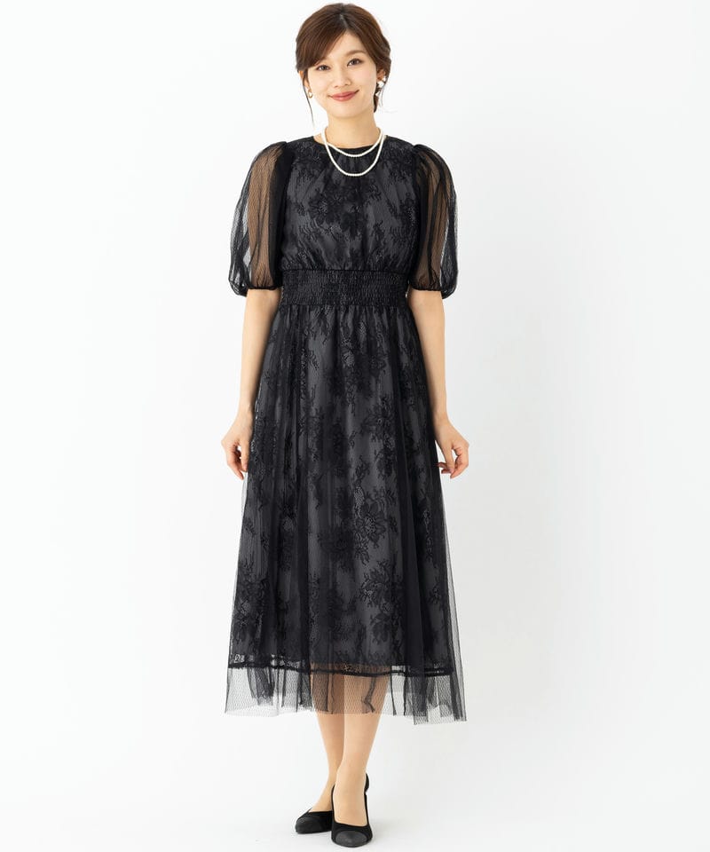 JILL STUART ジルスチュアート チュールレースレイヤードドレス