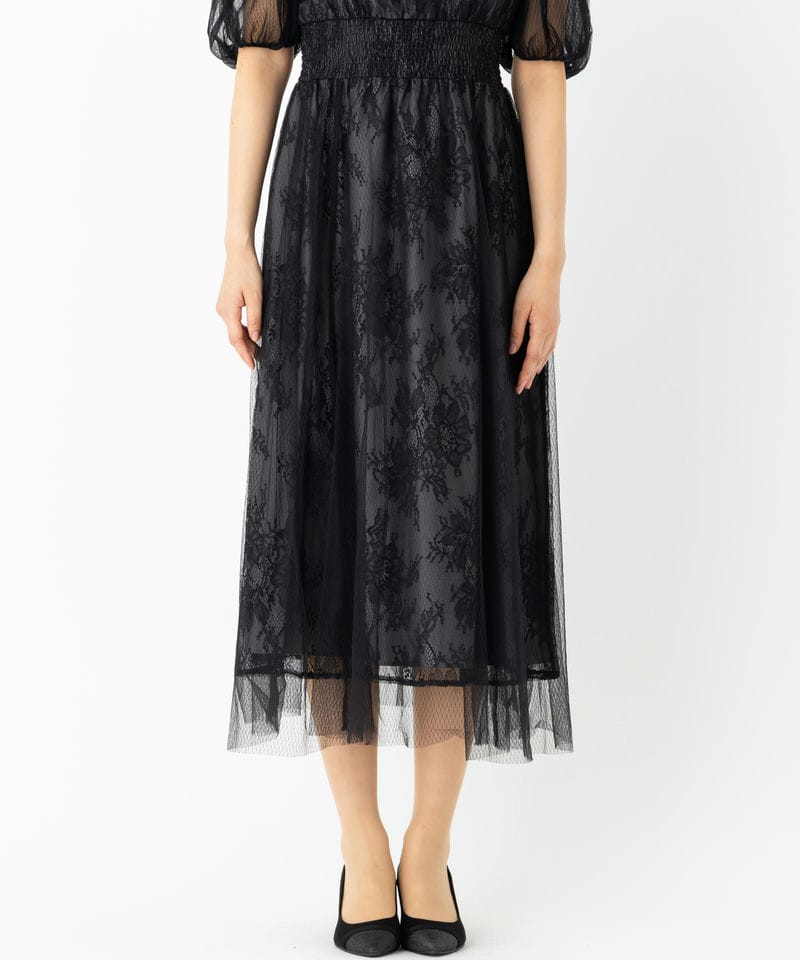 JILL STUART ジルスチュアート チュールレースレイヤードドレス