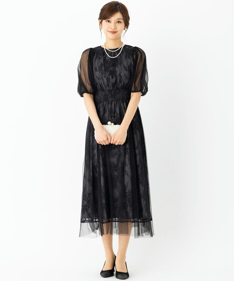 JILL STUART ジルスチュアート チュールレースレイヤードドレス