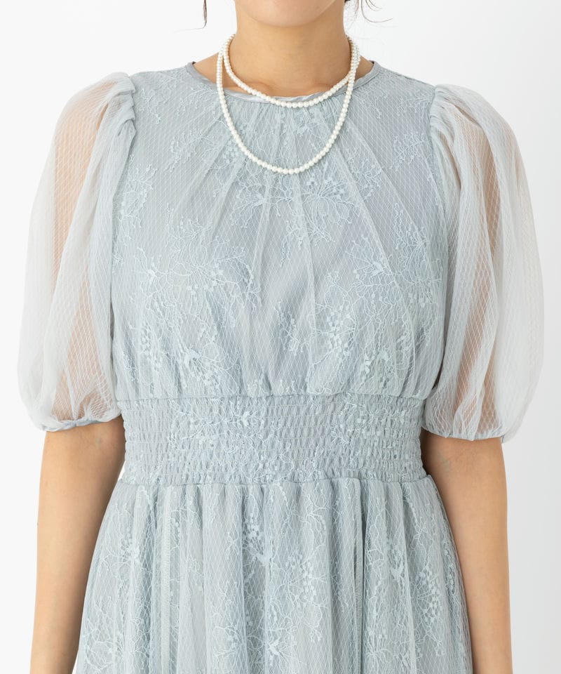JILL STUART ジルスチュアート チュールレースレイヤードドレス ブルー