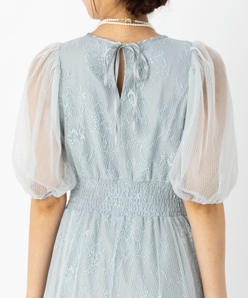 JILL STUART ジルスチュアート チュールレースレイヤードドレス ブルー