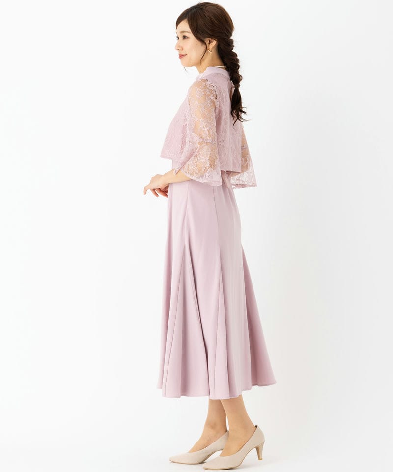 WILLSELECTION ウィルセレクション レースレイヤードマーメイドドレス