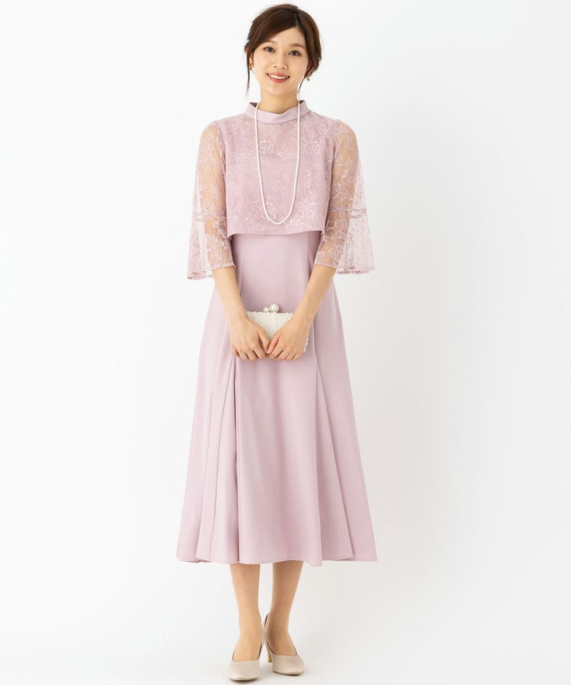 ウィルセレクション　レースレイヤードマーメイドワンピース　ブルー　Mサイズ WILLSELECTION ウィルセレクション レースレイヤードマーメイドドレス
