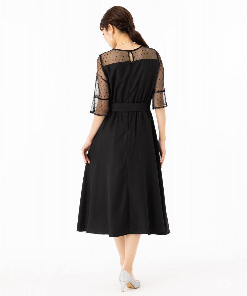 Select Shop ドットチュールビスチェドレス ブラック系 | 結婚式