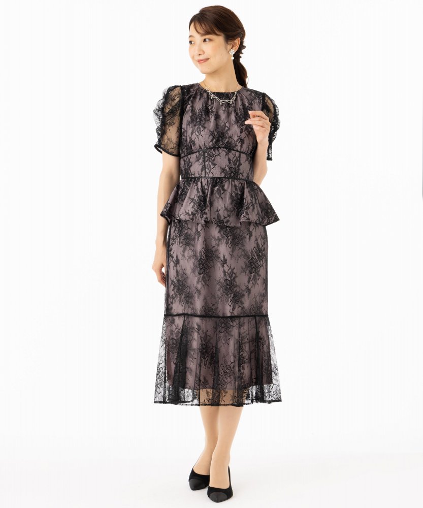 JILL STUART ジルスチュアート ペプラムレースドレス その他 x