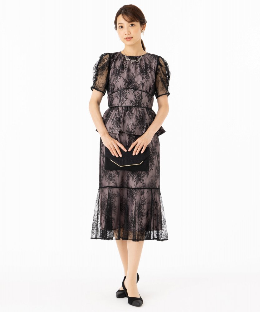 スーツ・フォーマル・ドレス JILL.. JILL STUART ジルスチュアート ペプラムレースドレス その他 x