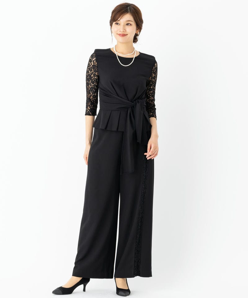 GRACE CONTINENTAL グレースコンチネンタル レース切替ノットパンツ