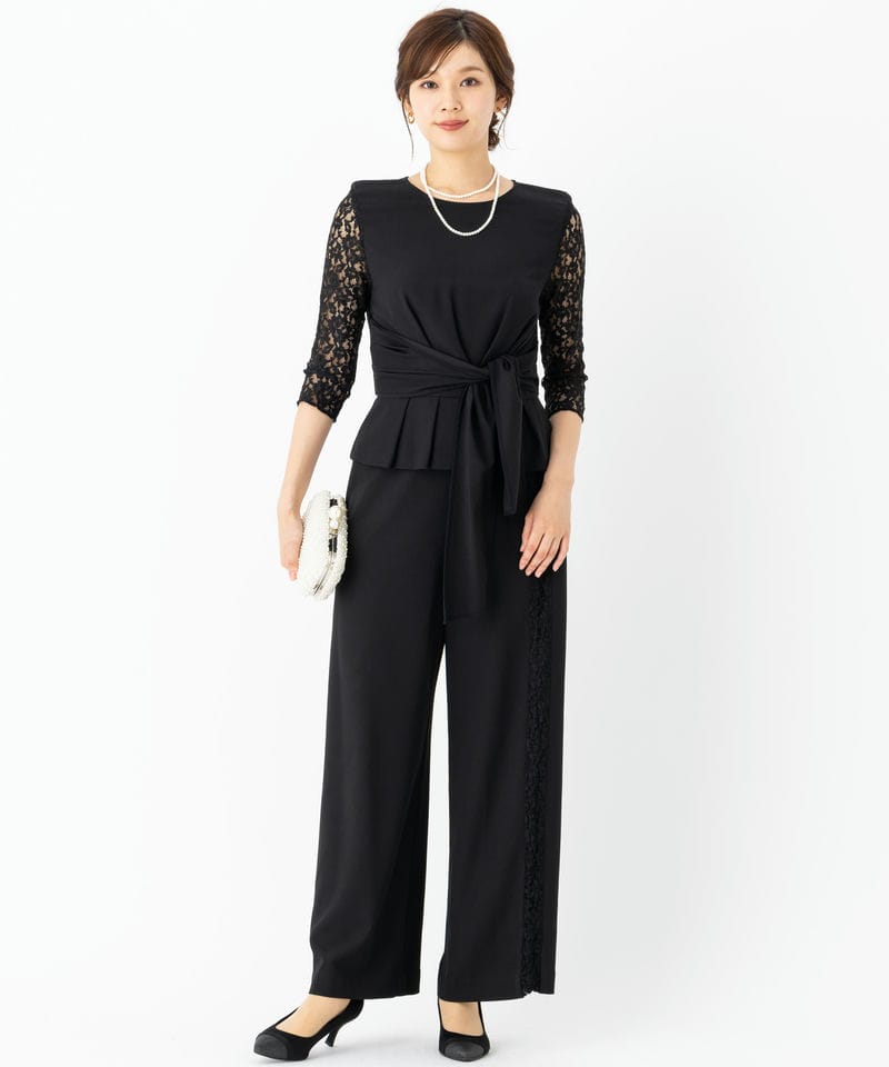 GRACE CONTINENTAL グレースコンチネンタル レース切替ノットパンツ 