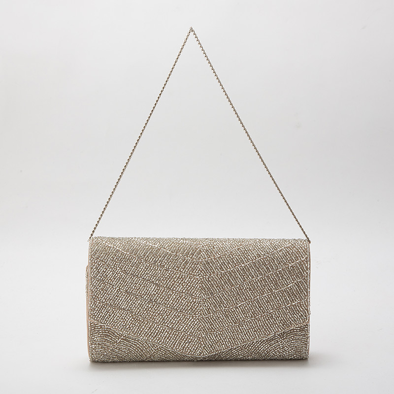 Ray Beams レイビームス シンプルビーズクラッチバッグ ブラック系 
