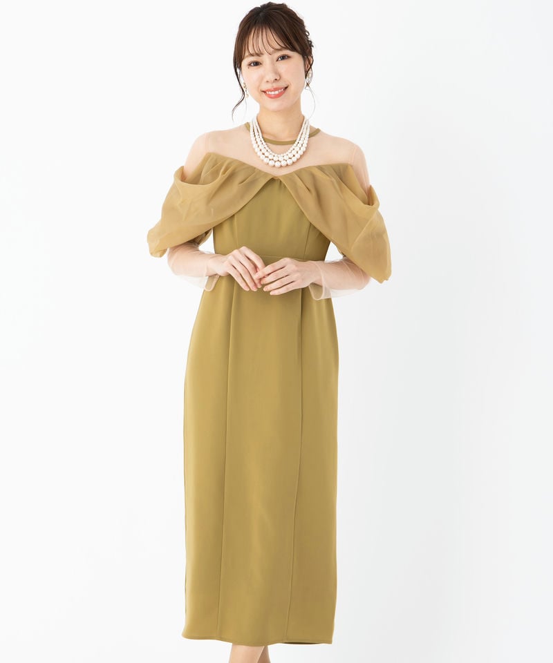 Select Shop オフショルダーIラインドレス その他 x イエロー系 | 結婚