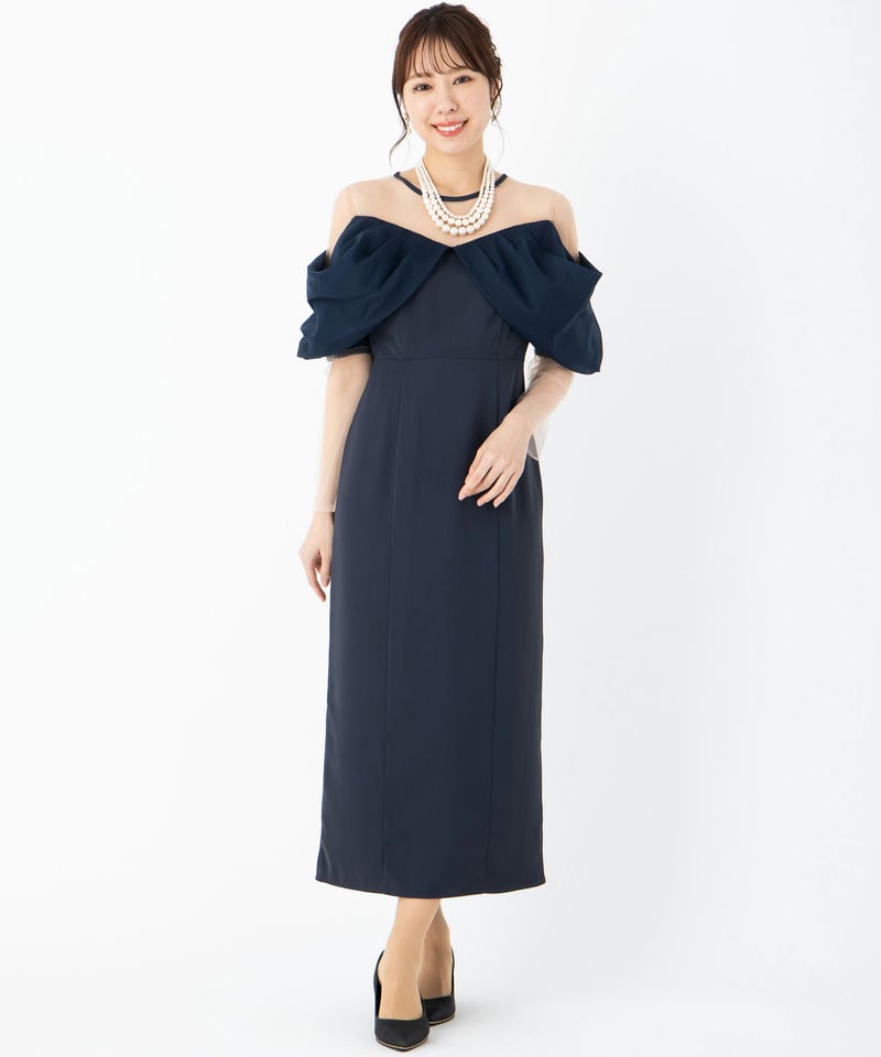 Select Shop オフショルダーIラインドレス その他 x ネイビー系 | 結婚