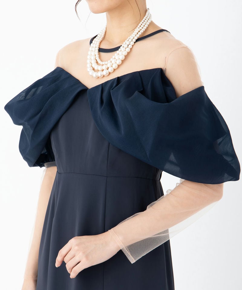 Select Shop オフショルダーIラインドレス その他 x ネイビー系 | 結婚