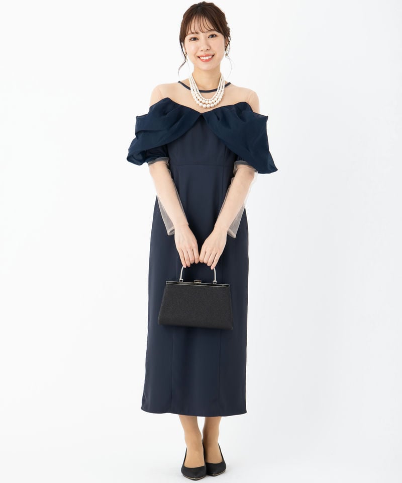 Select Shop オフショルダーIラインドレス その他 x ネイビー系 | 結婚