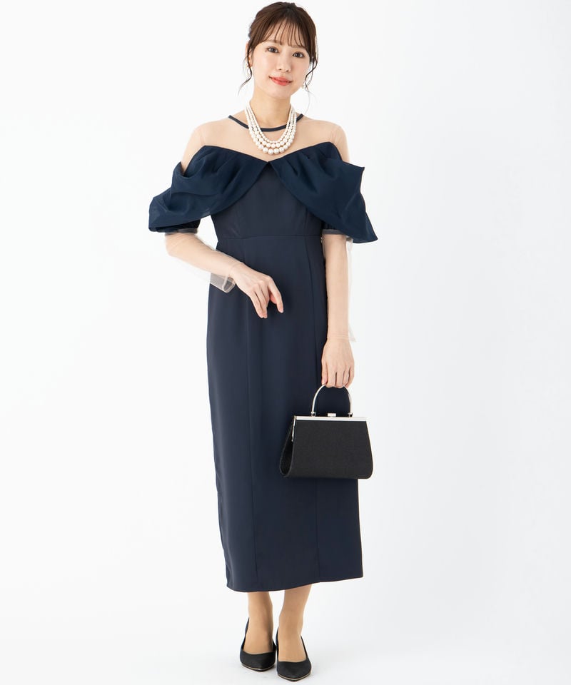 Select Shop オフショルダーIラインドレス その他 x ネイビー系 | 結婚
