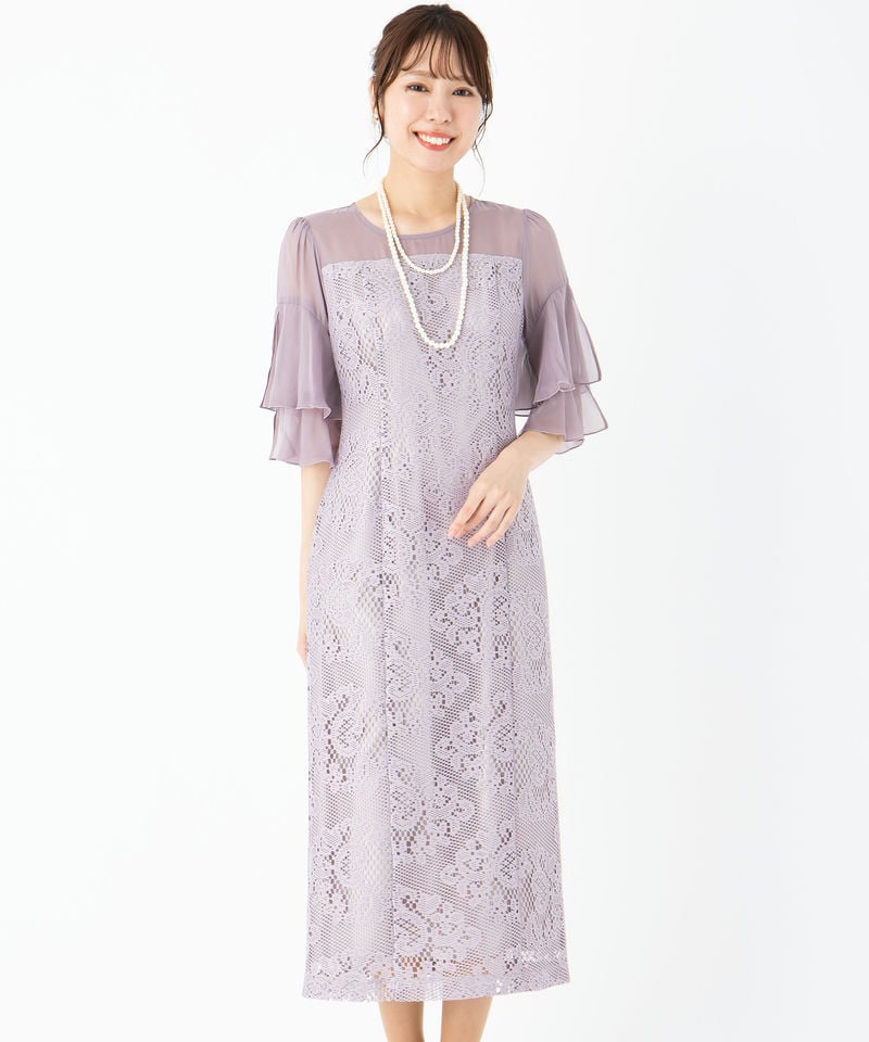 JILL STUART ジルスチュアート チュールレースレイヤードドレス ピンク 