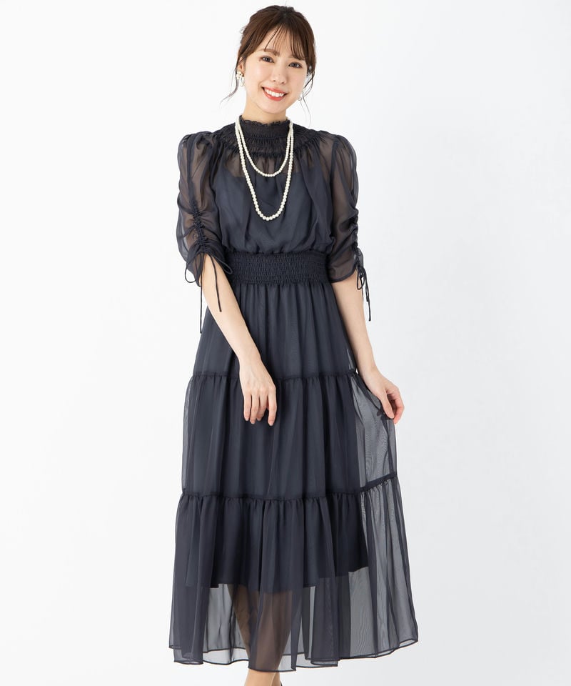 Dorry Doll ドリードール 配色レース×ハシゴレース切り替えドレス
