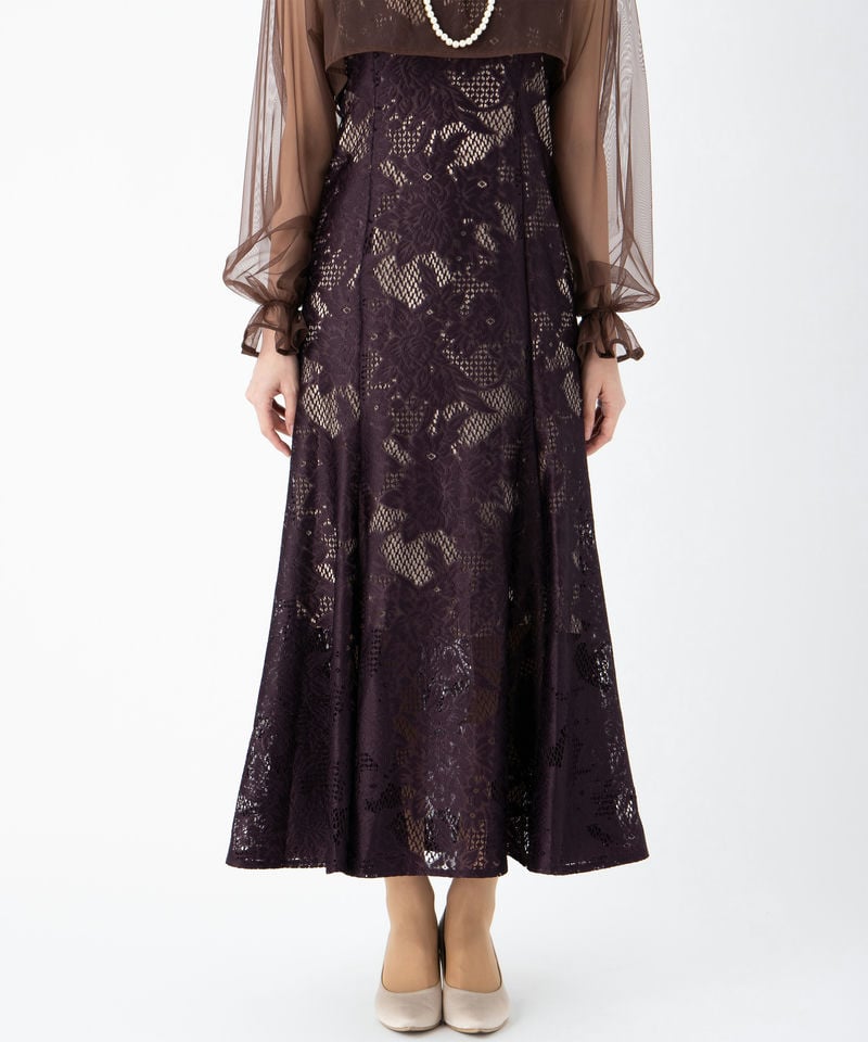 etoll. 【ドレス2点SET】エトル 3wayシフォンボレロ&レースキャミ