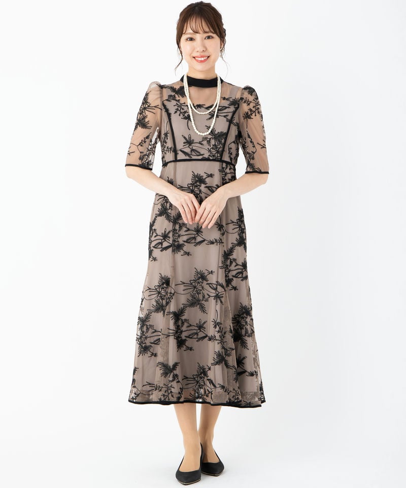 Dorry Doll ドリードール バイカラーエンブロイダリードレス その他 x