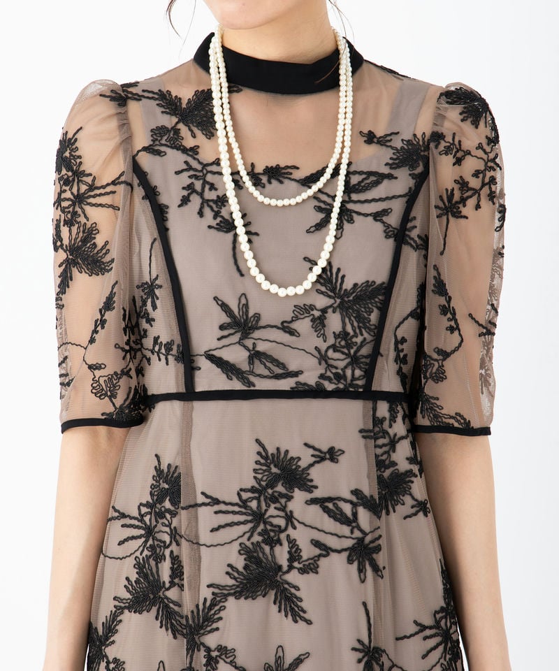 Dorry Doll ドリードール バイカラーエンブロイダリードレス その他 x