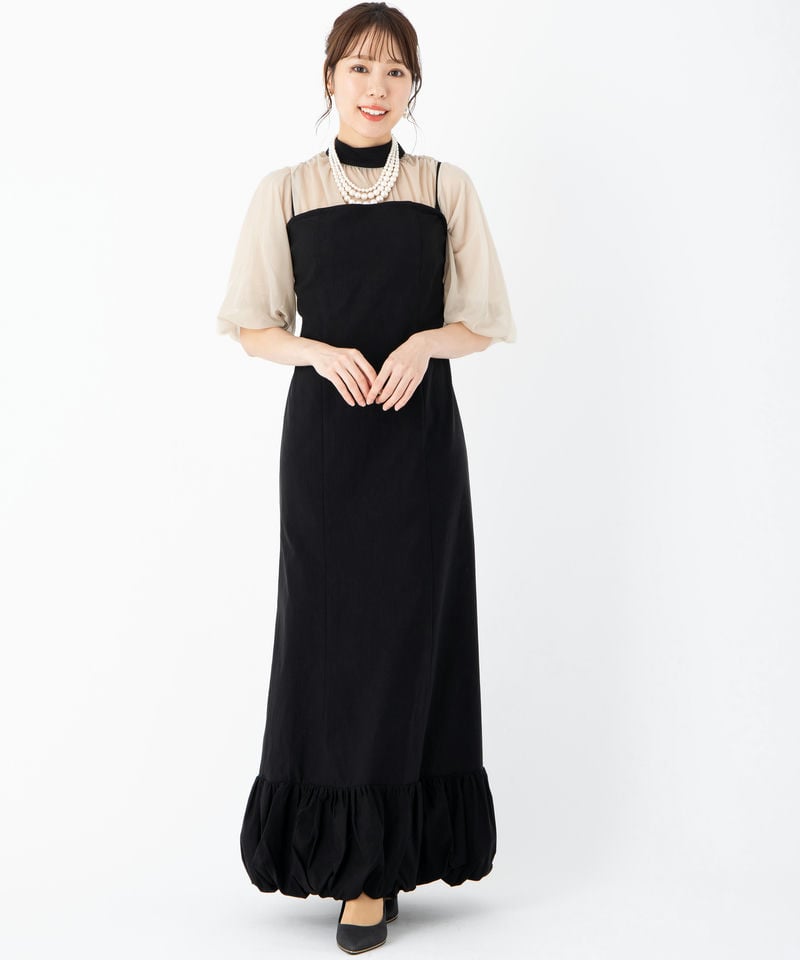 Ameri VINTAGE アメリヴィンテージ レイヤードバルーンヘムドレス