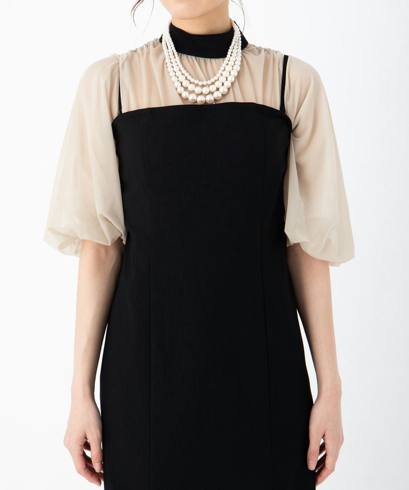 Ameri VINTAGE アメリヴィンテージ レイヤードバルーンヘムドレス