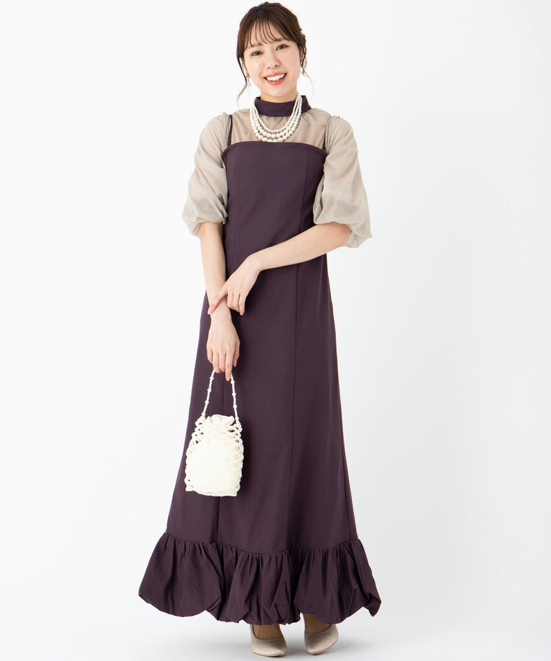 Ameri VINTAGE アメリヴィンテージ レイヤードバルーンヘムドレス