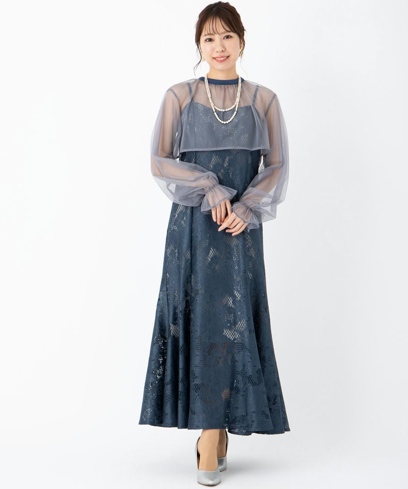 etoll. 【ドレス2点SET】エトル 3wayシフォンボレロ&レースキャミ