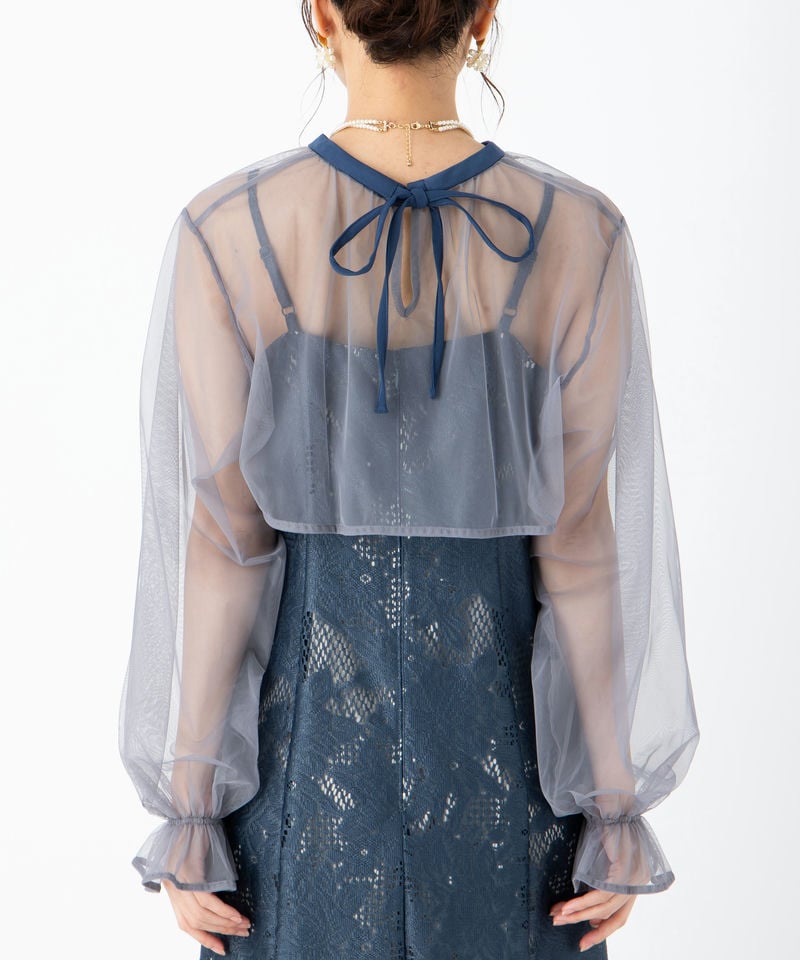 etoll. 【ドレス2点SET】エトル 3wayシフォンボレロ&レースキャミ