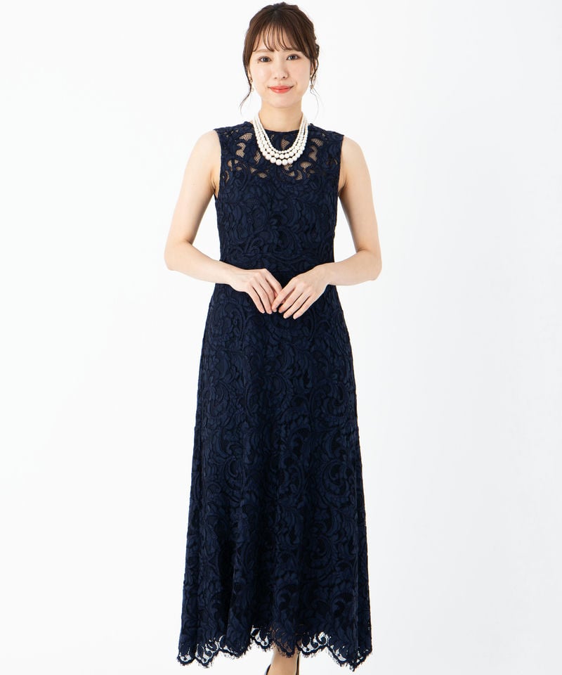 GRACE CONTINENTAL グレースコンチネンタル レースミッドドレス