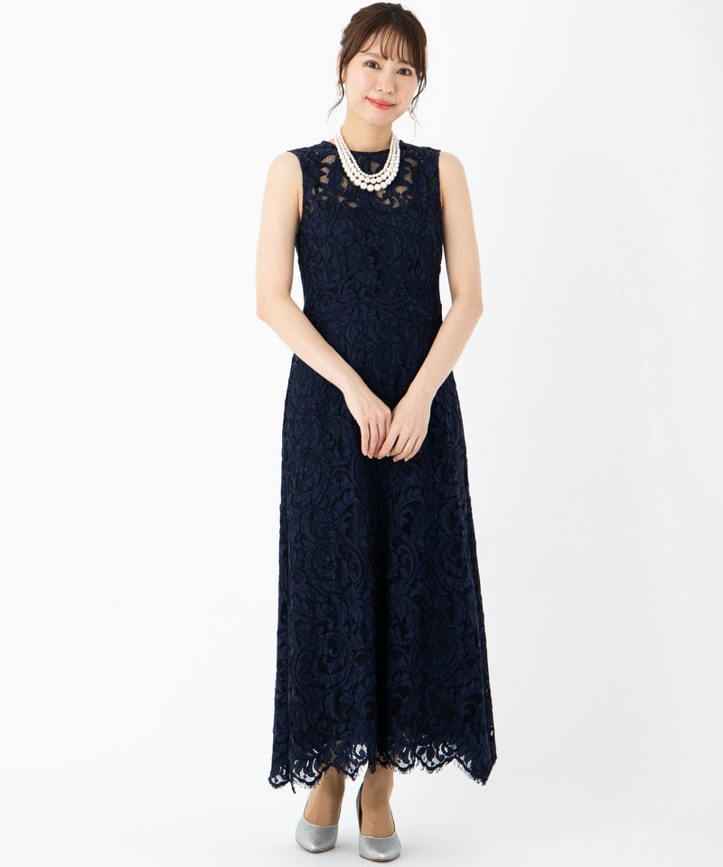 GRACE CONTINENTAL グレースコンチネンタル レースミッドドレス