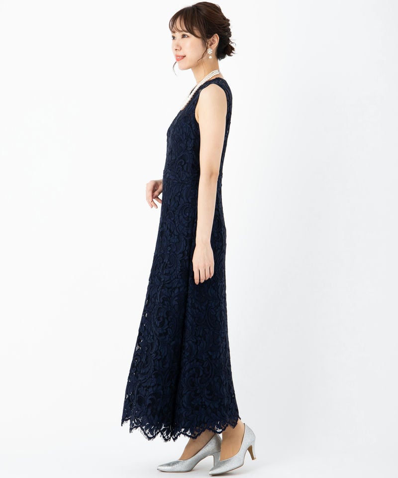 GRACE CONTINENTAL グレースコンチネンタル レースミッドドレス