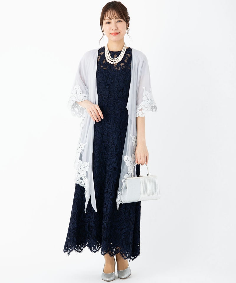 GRACE CONTINENTAL グレースコンチネンタル レースミッドドレス