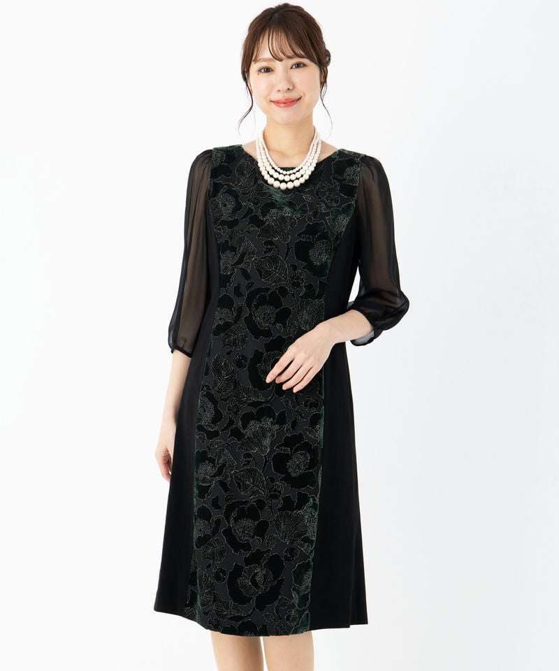 PREFERENCE 【マザーズドレス】プリファレンス ベロアフラワー