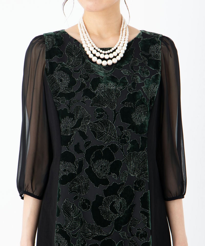 PREFERENCE 【マザーズドレス】プリファレンス ベロアフラワー